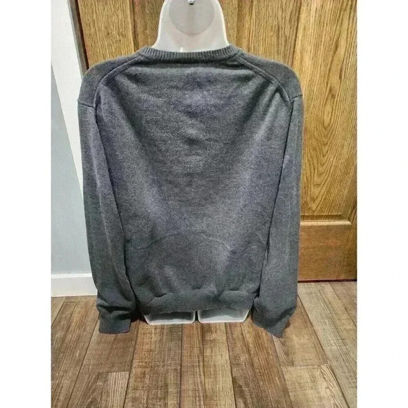 Jos. A. Bank Men's Traveler V-Neck Sweater Size XL Gray 100% Merino Wool - Picture 3 of 6